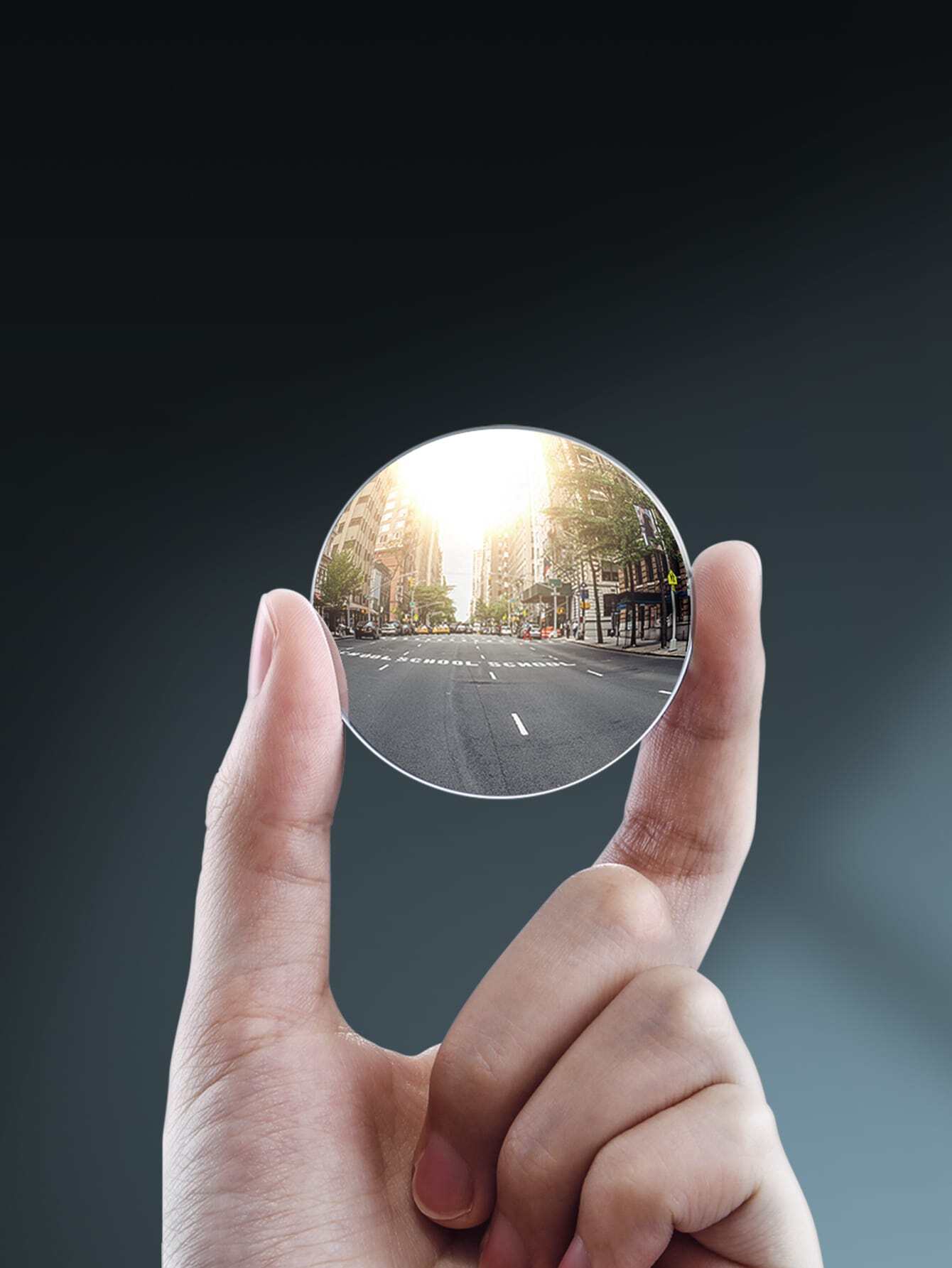 UGREEN 2PCS Car Mirror 360°HD Blind Sport Mirrior Wide Angle Round Convex Rearview Mirror Vehicle Parking Rimless Rear View Mirror