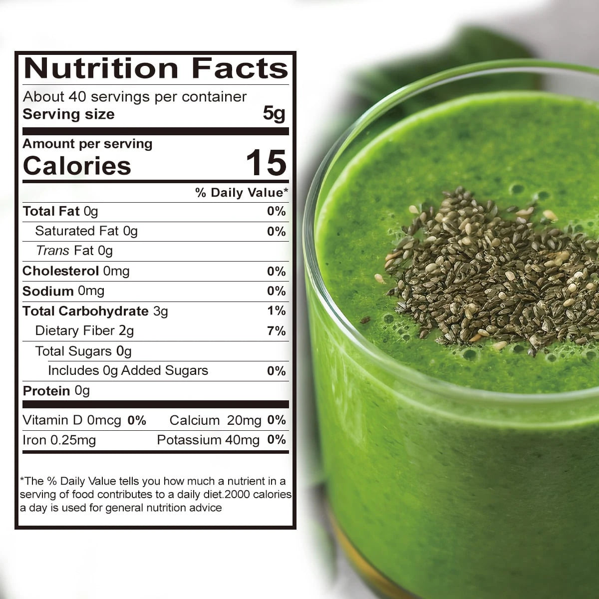 ULTHMOK Kale Powder 200g No Additives Pure Natural Powder Baking Smoothies Gift Matcha