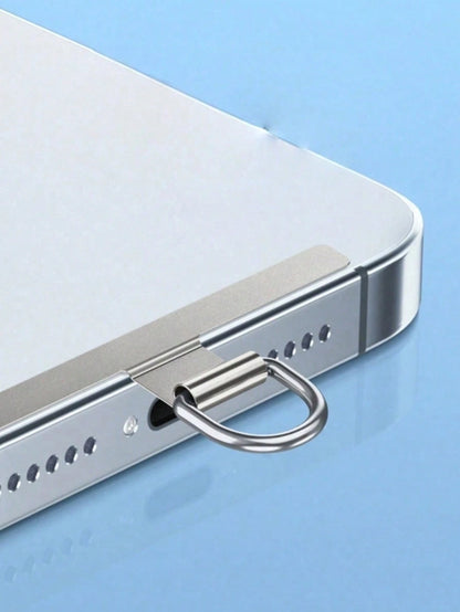 Ultra Thin Stainless Steel Mobile Phone Anti Loss Lanyard Patch Gasket- Back Attached Soft Film Does Not Damage The Phone, Phone Strap Component Replacement, Lanyard Connector