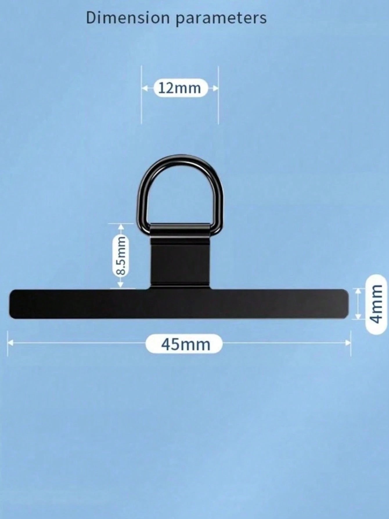 Ultra Thin Stainless Steel Mobile Phone Anti Loss Lanyard Patch Gasket- Back Attached Soft Film Does Not Damage The Phone, Phone Strap Component Replacement, Lanyard Connector