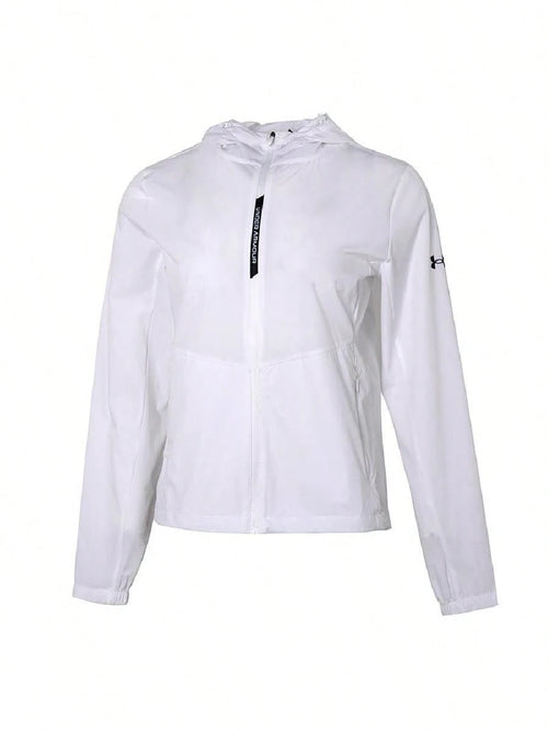 Under Armour Women's Sports Woven Jacket, 2026 Summer New Hooded Casual Outdoor Jacket Top 22500410-100