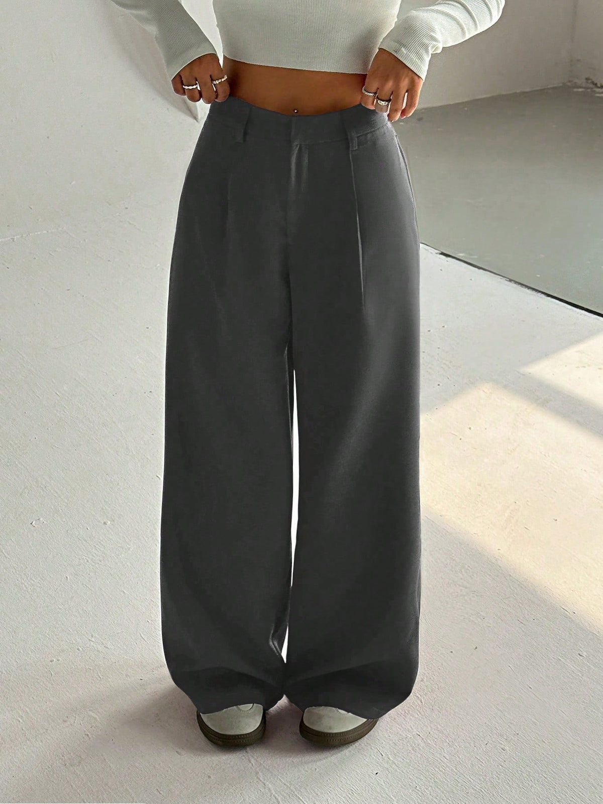 Unity Women's High-End Elegant Slim Loose Casual Wide Leg Pants Fall Cloth For Women