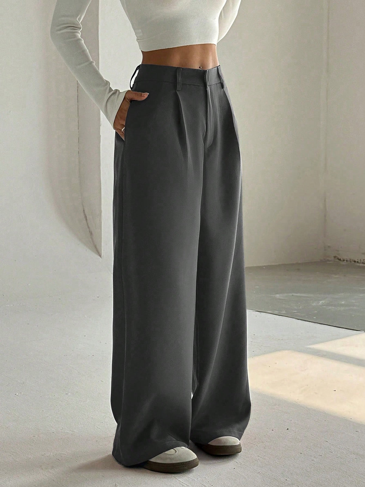 Unity Women's High-End Elegant Slim Loose Casual Wide Leg Pants Fall Cloth For Women