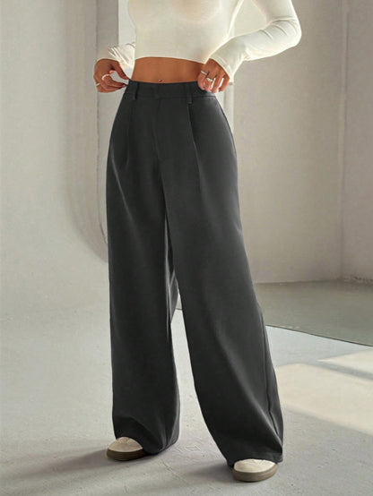 Unity Women's High-End Elegant Slim Loose Casual Wide Leg Pants Fall Cloth For Women