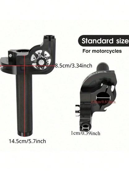 Universal 22mm (7/8") CNC Visual Throttle Handle, Quick Twist Throttle Grip Assembly With Visual Design, Suitable For KLX CRF EXC 50cc-250cc Off-Road Mini Motorcycle ATV Motorcycle