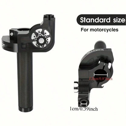 Universal 22mm (7/8") CNC Visual Throttle Handle, Quick Twist Throttle Grip Assembly With Visual Design, Suitable For KLX CRF EXC 50cc-250cc Off-Road Mini Motorcycle ATV Motorcycle