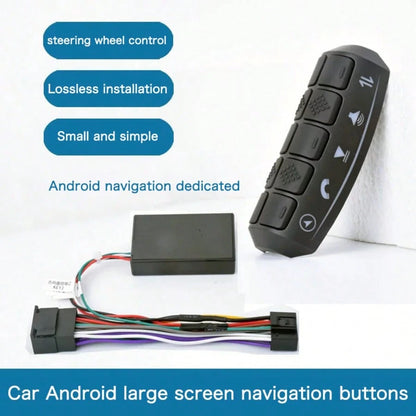 Universal Car Multifunction Steering Wheel Control Button, 2 DIN Android Radio Player Backlight Auto 10-Key Button Remote Controller, DVD GPS Multimedia Navigation Steering Remote Car Steering Wheel
