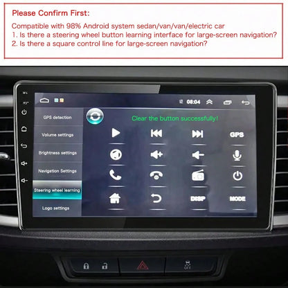 Universal Car Multifunction Steering Wheel Control Button, 2 DIN Android Radio Player Backlight Auto 10-Key Button Remote Controller, DVD GPS Multimedia Navigation Steering Remote Car Steering Wheel