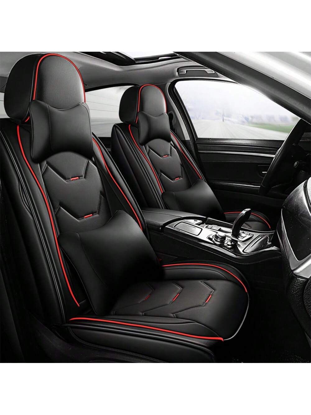 Universal Car Seat Covers Leather Front Back 5 Seats Full Set Automotive Seat Protector Replacement,Car Seat Cover Full Set, P4630