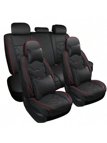 Universal Car Seat Covers Leather Front Back 5 Seats Full Set Automotive Seat Protector Replacement,Car Seat Cover Full Set, P4630