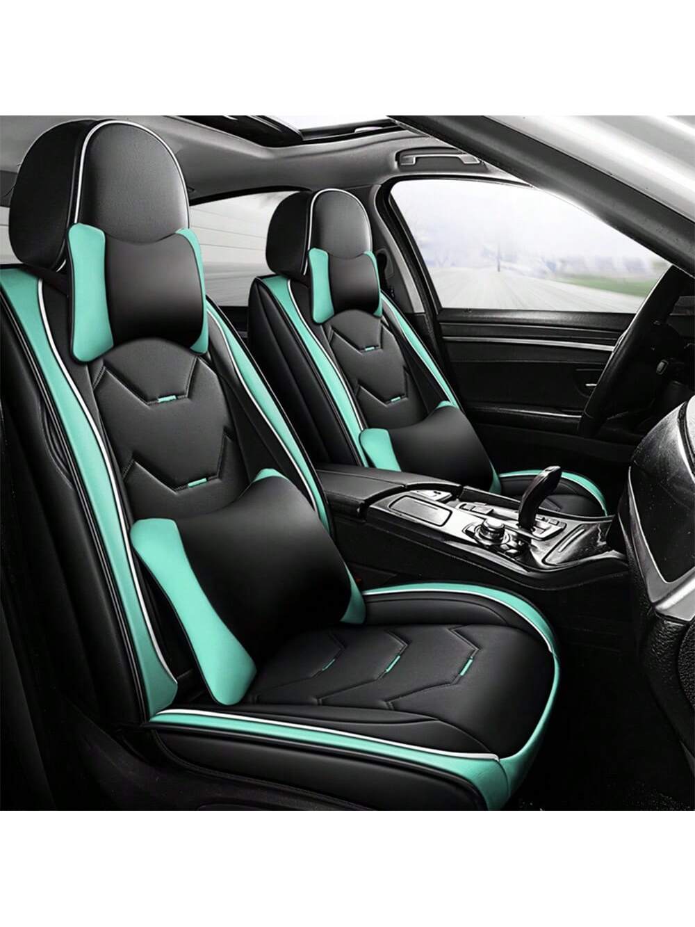 Universal Car Seat Covers Leather Front Back 5 Seats Full Set Automotive Seat Protector Replacement,Car Seat Cover Full Set, P4630