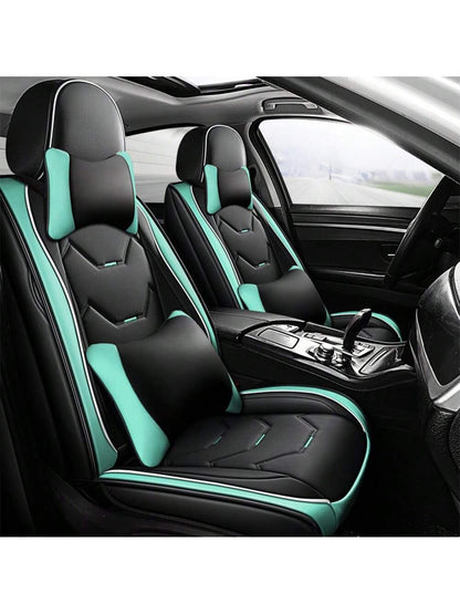 Universal Car Seat Covers Leather Front Back 5 Seats Full Set Automotive Seat Protector Replacement,Car Seat Cover Full Set, P4630