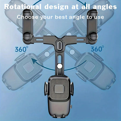 Universal Clip-On Rotatable Extendable Car Phone Holder, Rearview Mirror Dash Cam Mount, DVR/GPS Phone Support Bracket