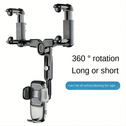 Universal Clip-On Rotatable Extendable Car Phone Holder, Rearview Mirror Dash Cam Mount, DVR/GPS Phone Support Bracket