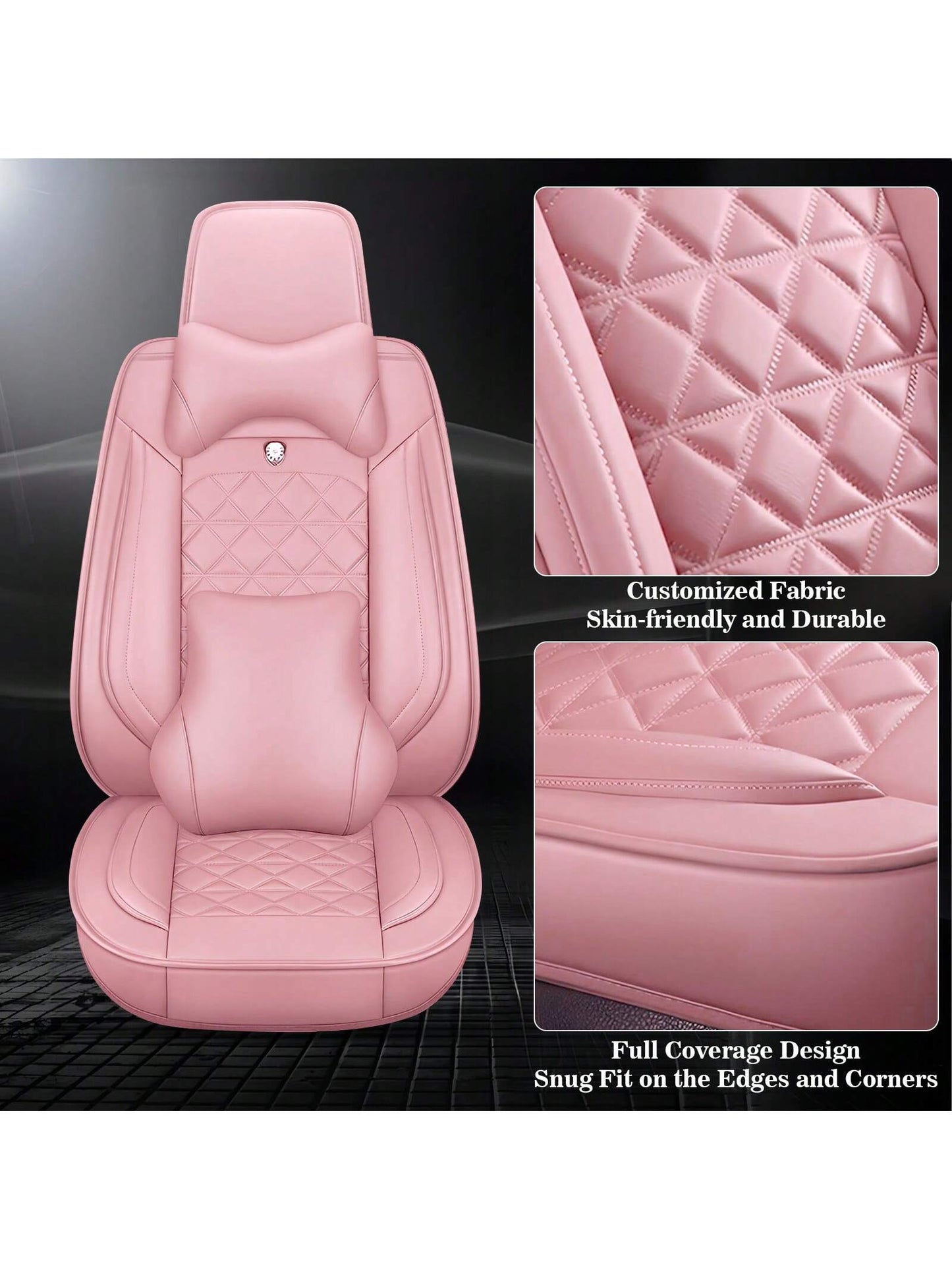 Universal Faux Leather Car 5 Seat Covers Full Set Protector For SUV Sedan Truck,Car Seat Cover Full Set, C0103