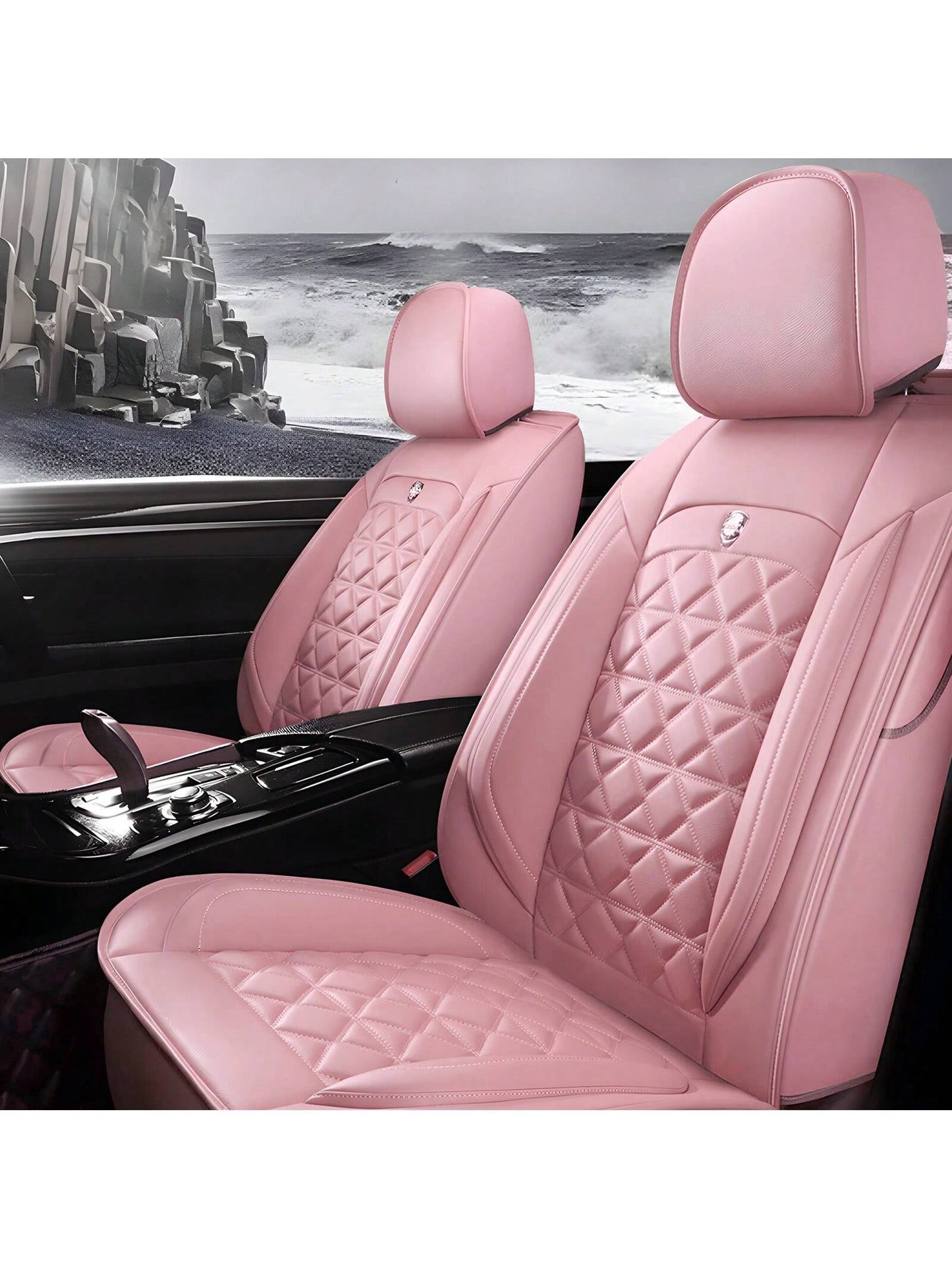 Universal Faux Leather Car 5 Seat Covers Full Set Protector For SUV Sedan Truck,Car Seat Cover Full Set, C0103