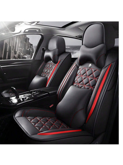Universal Faux Leather Car 5 Seat Covers Full Set Protector For SUV Sedan Truck,Car Seat Cover Full Set, C0103