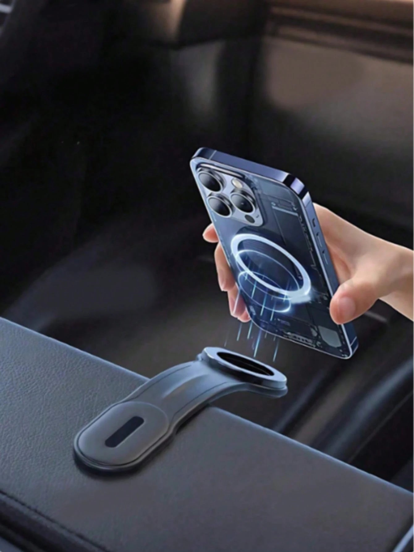 Universal Flexible Magnetic Car Phone Holder – Adjustable Aluminum Alloy Arm, 360° Rotating Strong Magnetic Adsorption, High Load Capacity, With Non-Slip Silicone Pad, Anti-Scratch And Anti-Shock, Sui