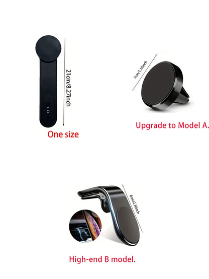 Universal Flexible Magnetic Car Phone Holder – Adjustable Aluminum Alloy Arm, 360° Rotating Strong Magnetic Adsorption, High Load Capacity, With Non-Slip Silicone Pad, Anti-Scratch And Anti-Shock, Sui