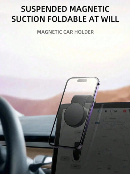 Universal Flexible Magnetic Car Phone Holder – Adjustable Aluminum Alloy Arm, 360° Rotating Strong Magnetic Adsorption, High Load Capacity, With Non-Slip Silicone Pad, Anti-Scratch And Anti-Shock, Sui