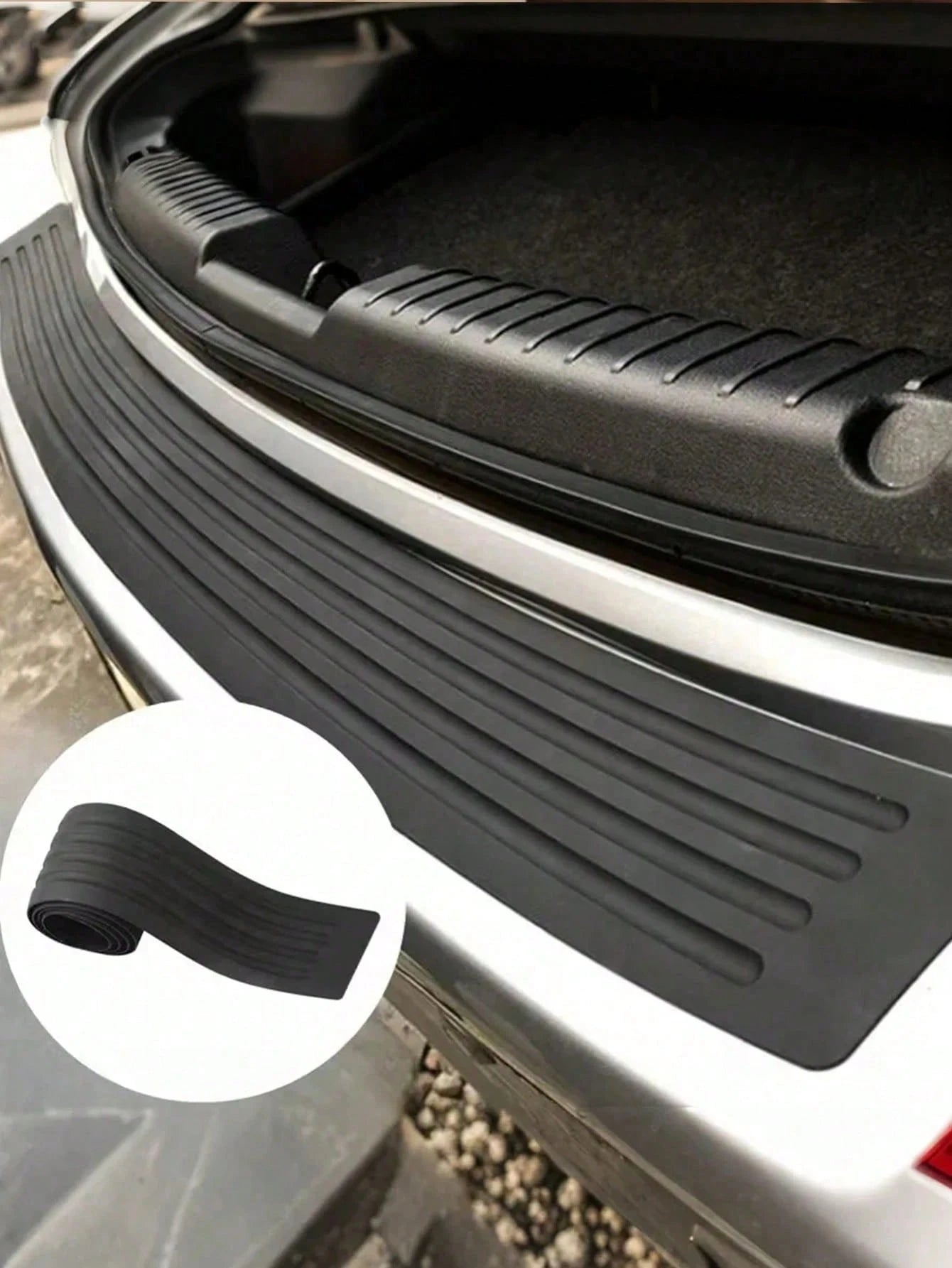 Universal Trunk Protector- High Strength Rubber Rear Bumper Protector, Anti-Scratch, Anti-Shock- Easy To Install Trunk Edge Protector, Auto Accessories, Also An Excellent Gift For Car Enthusiasts