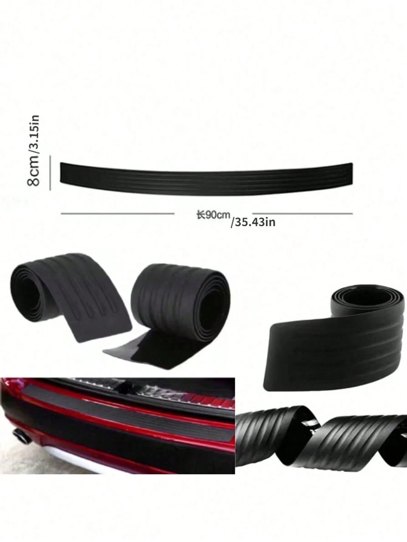 Universal Trunk Protector- High Strength Rubber Rear Bumper Protector, Anti-Scratch, Anti-Shock- Easy To Install Trunk Edge Protector, Auto Accessories, Also An Excellent Gift For Car Enthusiasts