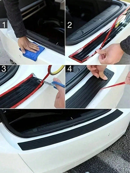 Universal Trunk Protector- High Strength Rubber Rear Bumper Protector, Anti-Scratch, Anti-Shock- Easy To Install Trunk Edge Protector, Auto Accessories, Also An Excellent Gift For Car Enthusiasts