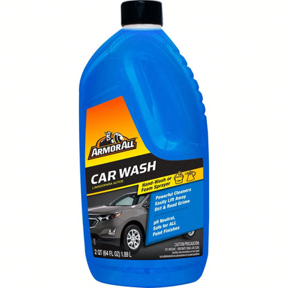 Unscented Liquid Car Wash Soap, Non-Abrasive Vehicle Cleaner For Dirt And Soil Removal, Glossy Finish