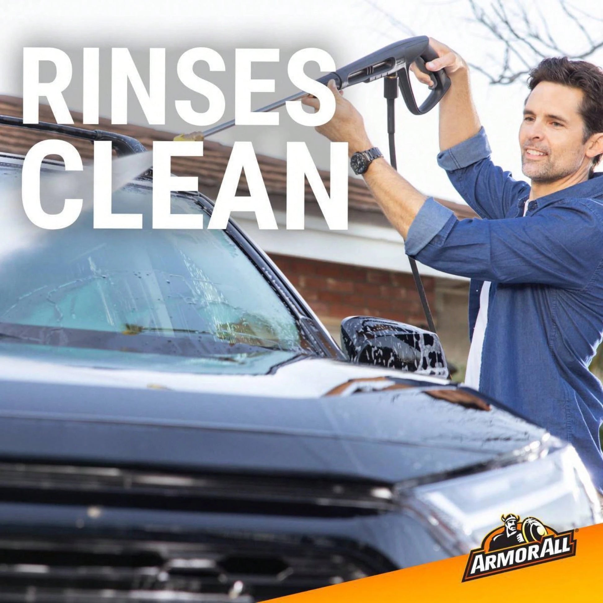 Unscented Liquid Car Wash Soap, Non-Abrasive Vehicle Cleaner For Dirt And Soil Removal, Glossy Finish