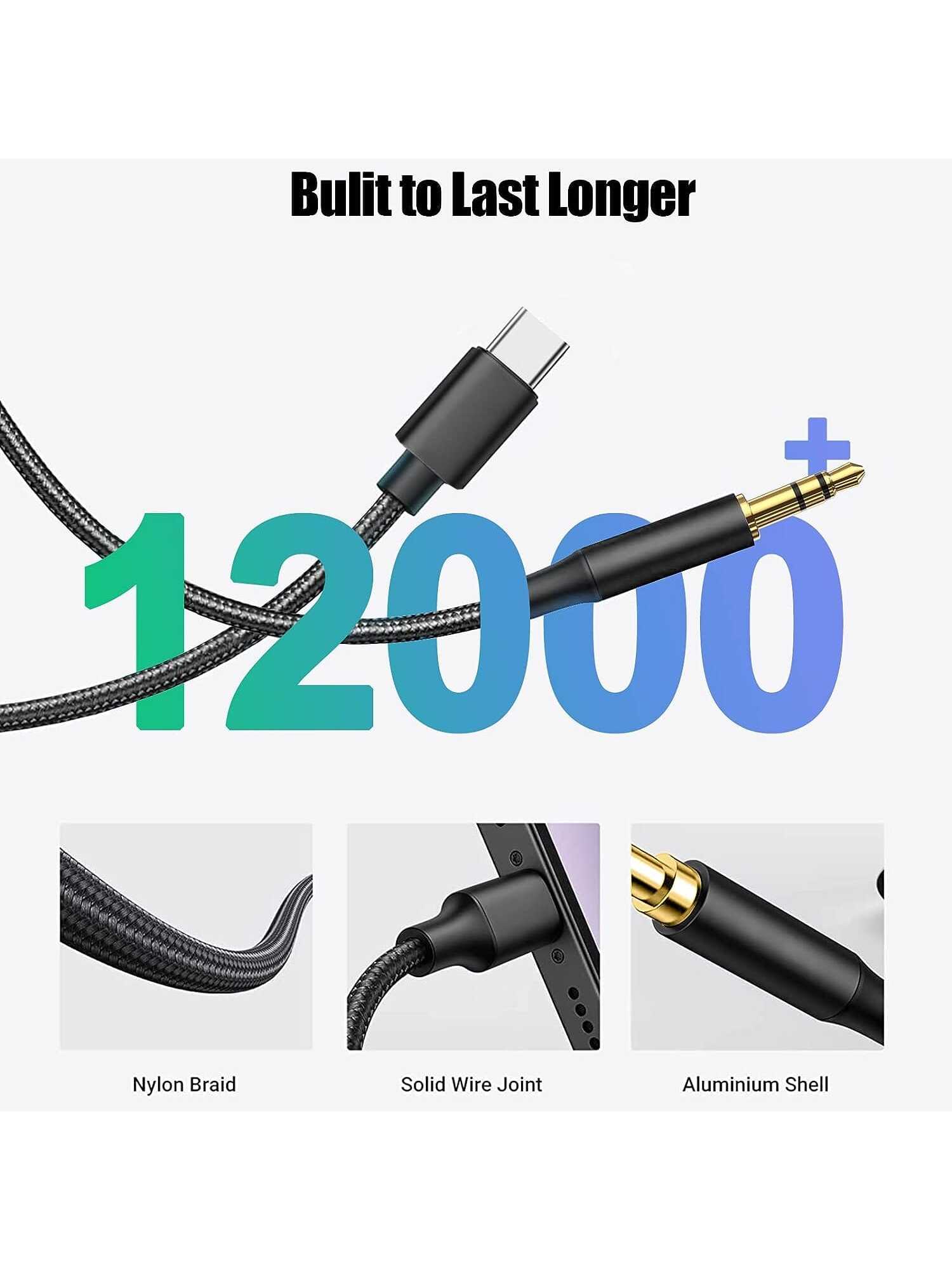 USB-C To Aux Cable 3.5ft, Type-C To 3.5mm Male Headphone Audio Jack Cord/Aux Jack Cable/3.5mm Headphone Car Stereo Cord For Car, Compatible With Compatibility Than Others USB C To 3.5mm Aux Cable Cor