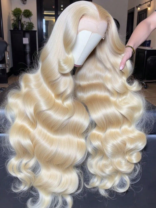 Uveous 613 Blonde Honey Blonde Brazilian Body Wave Human Hair Wig 13x4 13x6 HD Lace Front Wig 200% Density 5x5 Glueless Wig Transparent Lace Pre Plucked Natural Black Body Wave Human Hair Wig Natural