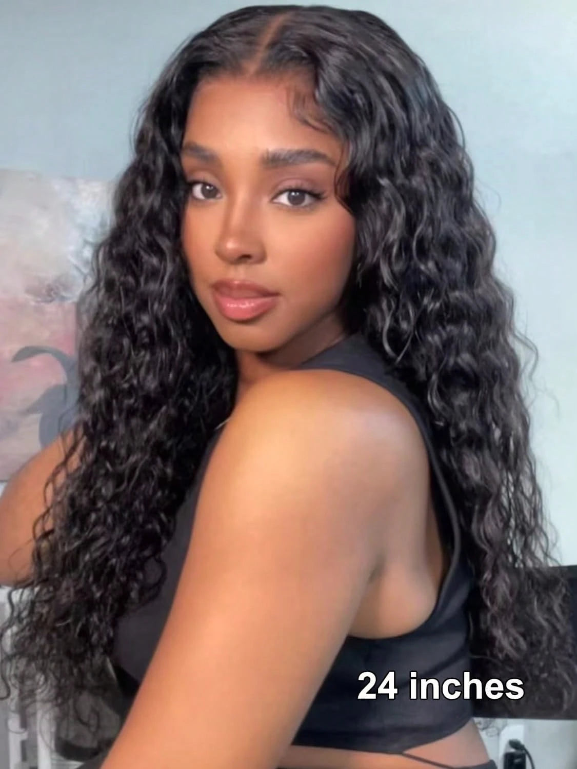 Uveous Human Hair Wigs Water Wave 5x5 Lace Bye Bye Knots Glueless Wigs Human Hair Pre Plucked Pre Cut With Baby Hair Put On And Go Wigs 20 Inches