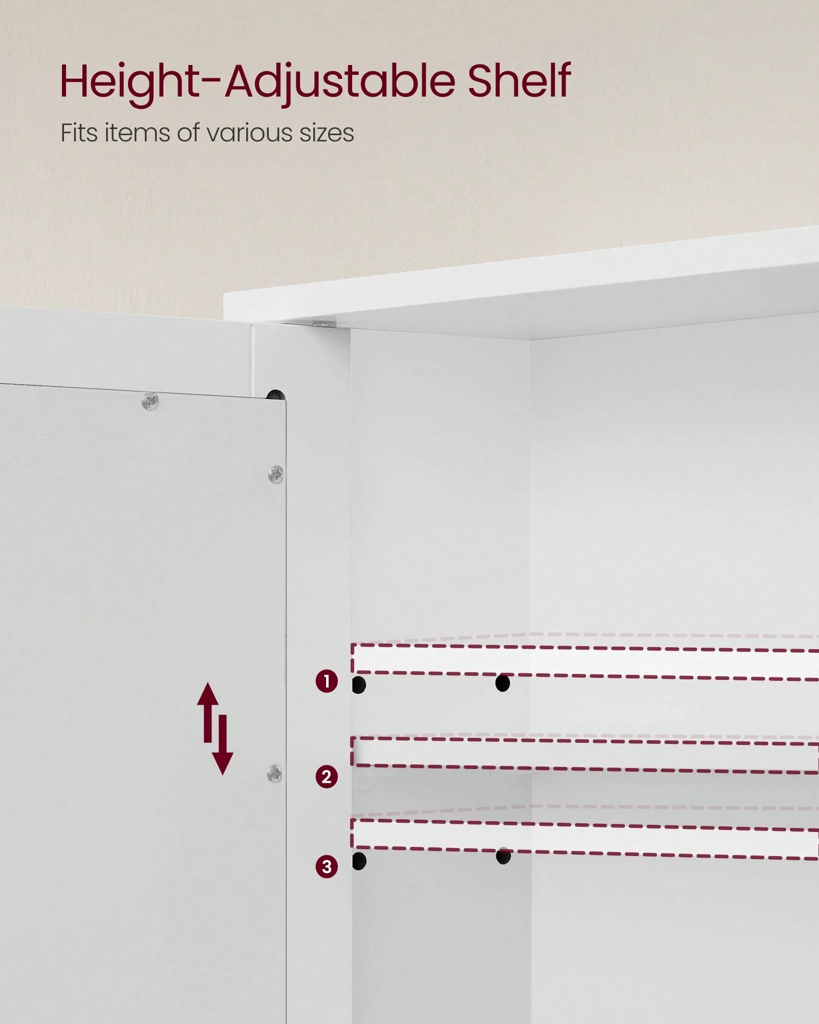 VASAGLE Bathroom Cabinet With Mirror, Wall Cabinet With 2 Mirrored Doors, Adjustable Shelf, Open Compartment, Wall-Mounted, 5.1 X 22.2 X 23 Inches
