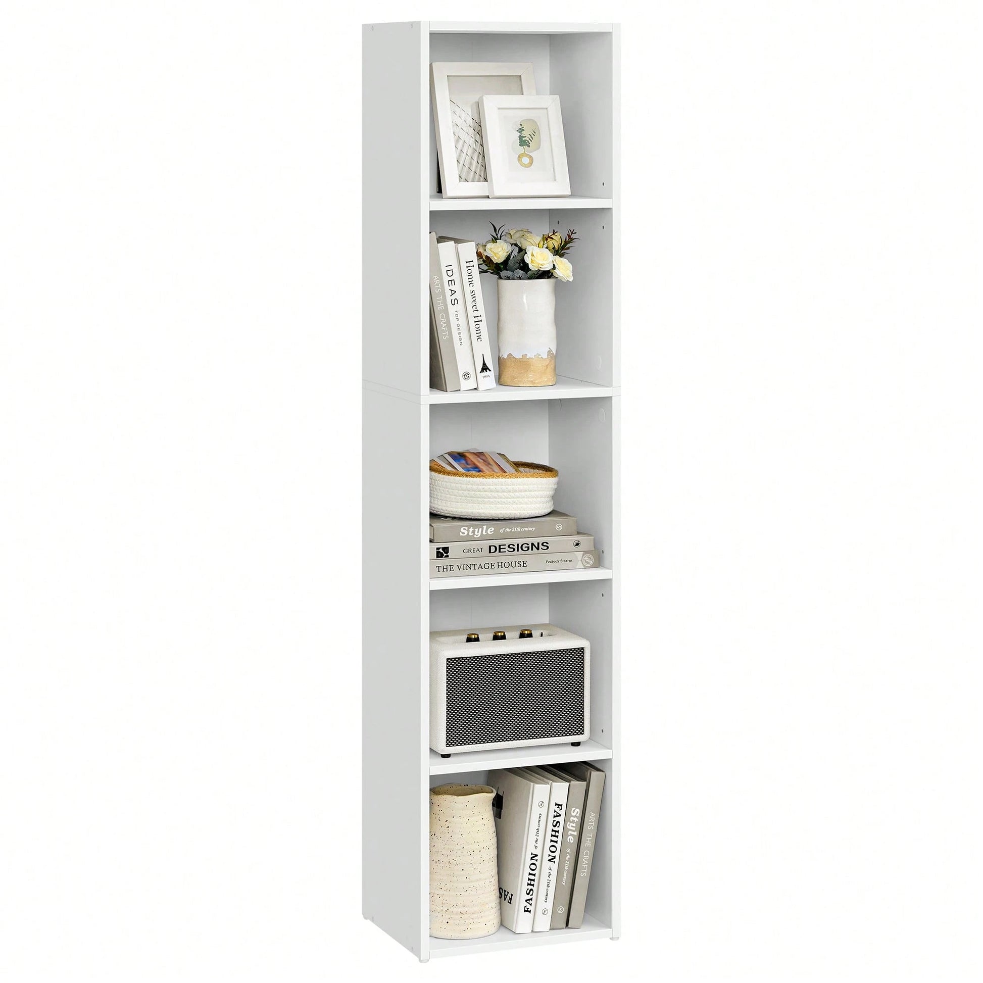 VASAGLE Bookshelf, 5-Tier Bookcase, Book Shelf, Open Storage Shelf, 9.4 X 11.9 X 52.8 Inches, For Living Room, Home Office, Dinning Room