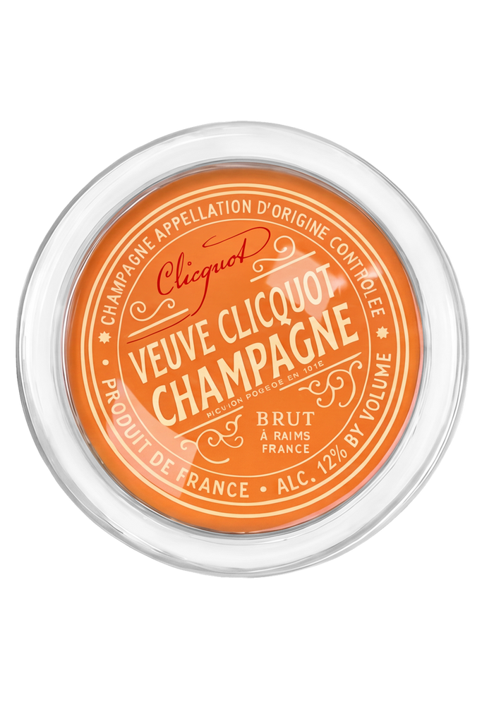 Veuve Cliciquot Champagne Brut 4" Round Glass Coaster