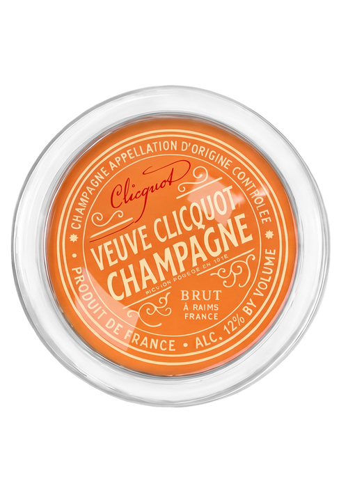 Veuve Cliciquot Champagne Brut 4" Round Glass Coaster
