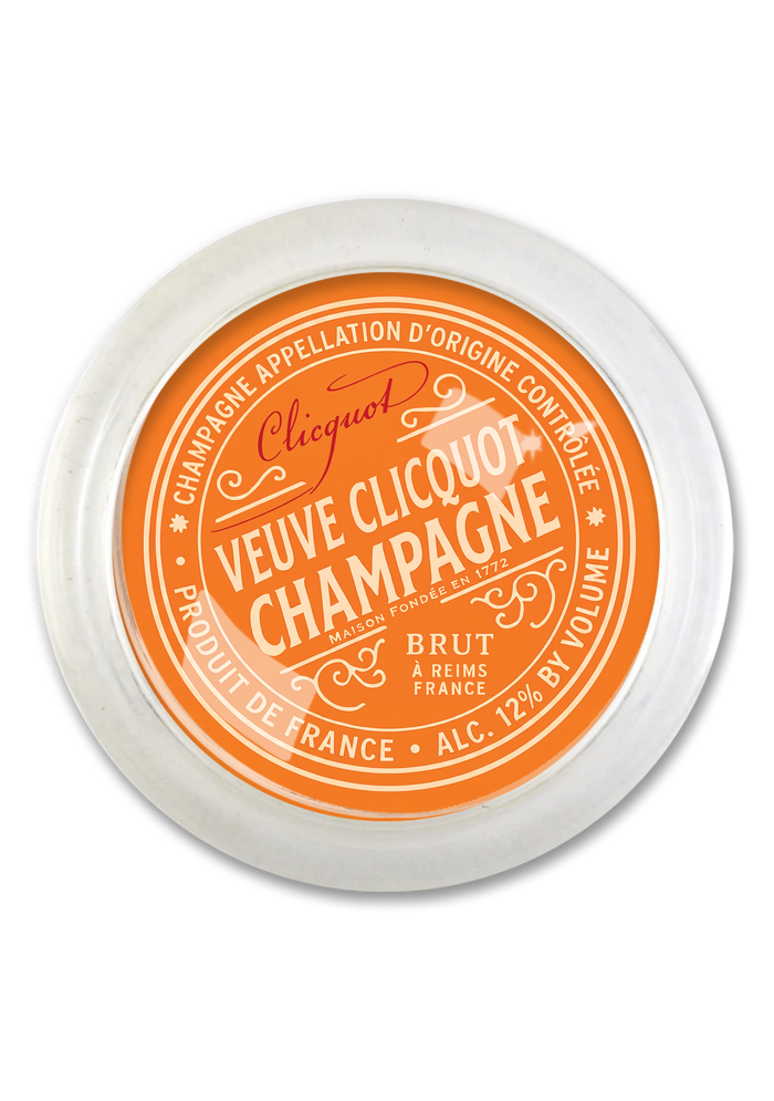 Veuve Cliciquot Champagne Brut 4" Round Glass Coaster
