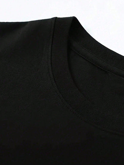 VHUTHK (180 Cotton T-Shirt) Mummy Print Men's Summer Round Neck Short Sleevehe Casual Cotton Print Back Image