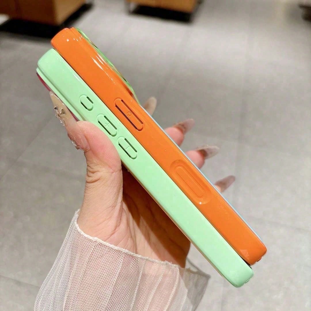 Vibrant Tri-Color Block High-End Phone Case For IPhone 17-14 Pro Max, Business Luxury Anti-Fingerprint Anti-Drop Shockproof Back Cover