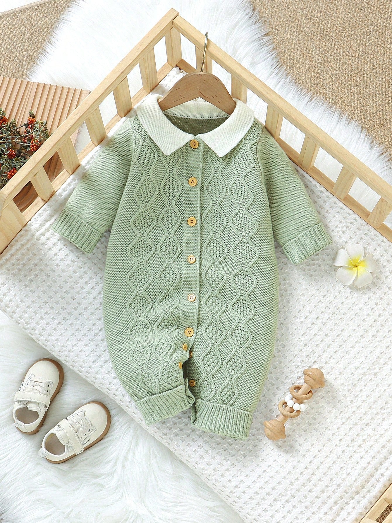 Vintaside Kids Baby Boy Cute White Autumn Colorblock Striped Knitted Jumpsuit,Newborn Unisex Baby Clothes For Holiday Fashionable Versatile Infant Romper Clothing