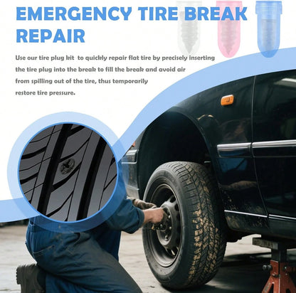 VKQTS 100PCS Tire Repair Kit,Self-Service Tire Screw Plug Repair Kit Includes 3-Size Plugs &Amp; Screwdrivers,Professional Screw In Tires Plugs Kits For Quick Repairing Tires Puncture