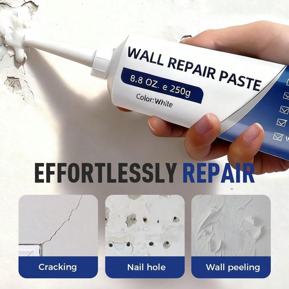 Wall Patching Compound, Wall Repair Paste, Waterproofing, Anti-Mildew, Anti-Humidity, White Wall Crack Repair And Hole Filling Putty, Wall Coating Paint