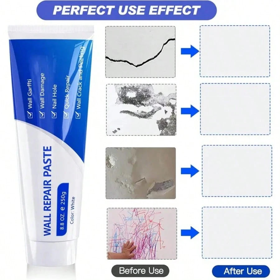 Wall Patching Compound, Wall Repair Paste, Waterproofing, Anti-Mildew, Anti-Humidity, White Wall Crack Repair And Hole Filling Putty, Wall Coating Paint