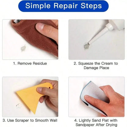 Wall Patching Compound, Wall Repair Paste, Waterproofing, Anti-Mildew, Anti-Humidity, White Wall Crack Repair And Hole Filling Putty, Wall Coating Paint