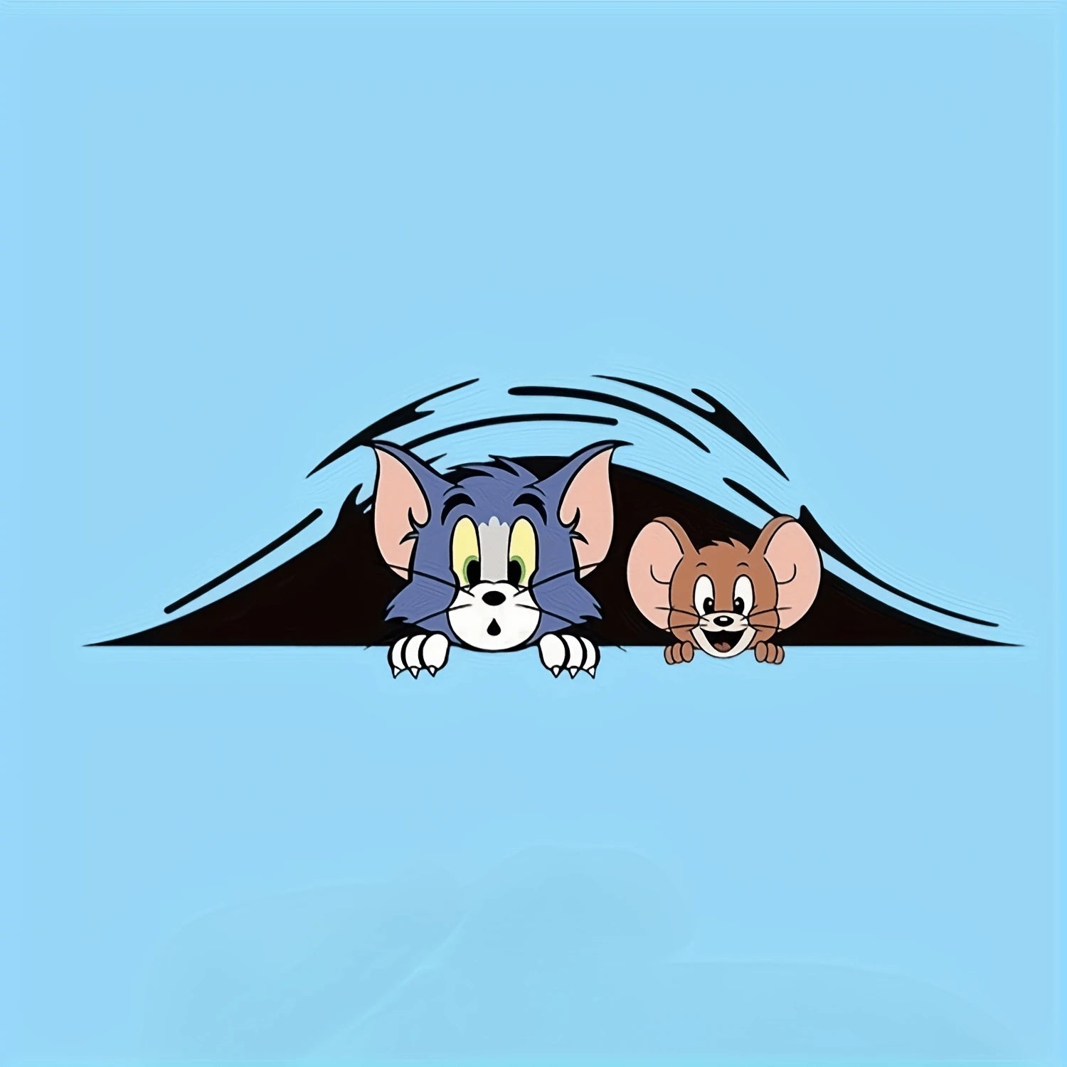 Warner Bros 1pc Cartoon Jerry Mouse Car Fuel Tank Sticker, Automotive Exterior Decal For Sun Shade, Anti-Scratch, Applicable To Car Body, Door, Full Wrap, Trunk, Hood, Creative, Perfect Gift For 10 Ho