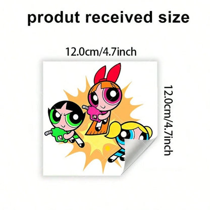 Warner Bros 1Pc The Powerpuff Girls Car Exterior Stickers Fuel Tank Cover Stickers For Cars Sunscreen For Cars Scratch-Resistant Car Exterior Accessories, Suitable For Car Body Stickers, Side Door Sti