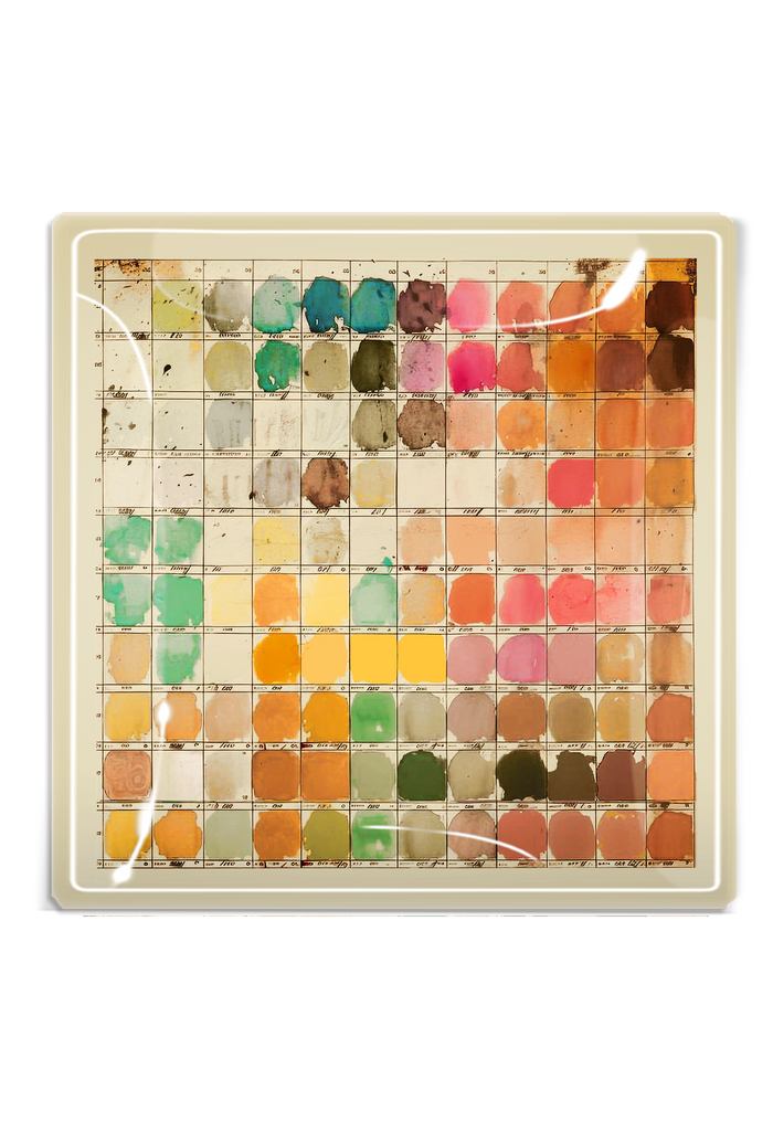 Watercolor Artist's Palette Decoupage Glass Tray - Ben's Garden