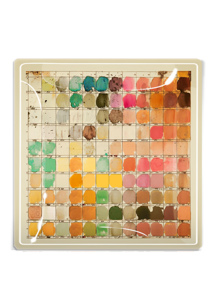 Watercolor Artist's Palette Decoupage Glass Tray - Ben's Garden