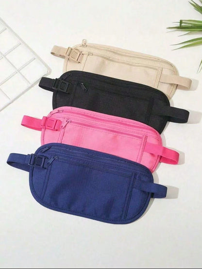 Waterproof RFID Anti-Theft Travel Waist Bag For Women, Running Waist Bag For Women, Outdoor Running Belt Bag For Fitness Training, Hidden Secure Money Pouch, Suitable For Daily Sports, Running, Hiking