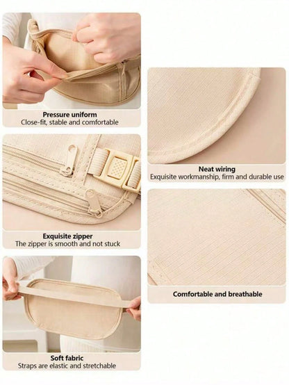 Waterproof RFID Anti-Theft Travel Waist Bag For Women, Running Waist Bag For Women, Outdoor Running Belt Bag For Fitness Training, Hidden Secure Money Pouch, Suitable For Daily Sports, Running, Hiking
